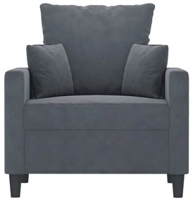 Poltrona 60 cm veludo verde-escuro