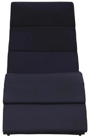Espreguiçadeira com almofadão vime PE preto