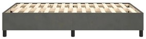 Estrutura de cama sem colchão 120x200 cm veludo cinzento-escuro