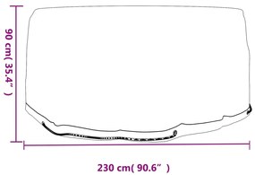 Capas p/ mobília de jardim 2 pcs c/ 10 ilhós Ø230x90 cm redondo