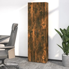 Armário escritório 60x32x190cm derivado madeira carvalho fumado
