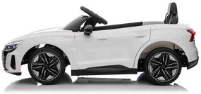 Carro elétrico para crianças Audi RS E-tron GT 12V, controlo remoto, USB / AUX, Bluetooth, bateria de lítio, luzes LED licença ORIGINAL Branco