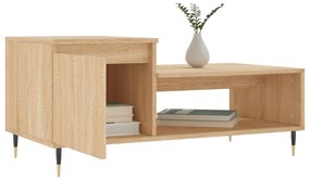 Mesa de centro 100x50x45 cm derivados madeira carvalho sonoma