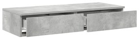 Camas com Gavetas vidaXL Cinza Concreto 80x36,5x16,5 cm Madeira Projet