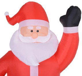 Papai Noel Inflável Decoração de Natal Com LED Soprador de Luz 150 × 60 × 240cm