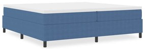 Cama Box com Molas VidaXL Azul 200x200 cm em Tecido Corduroy