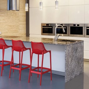 Banco de bar Air (1 UNIDADE) 45 x 105 x 53 cm Vermelho