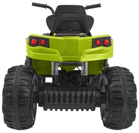 Moto 4 elétrica para crianças 12V 2x45W ATV Com Comando, com Rodas Espuma EVA, Assento couro ecológico, som Crianças Até 30Kg Verde