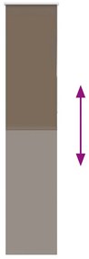 Persiana de enrolar 45x230 cm largura tecido 40,7 cm poliéster