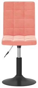 Cadeiras de jantar giratórias 6 pcs veludo rosa