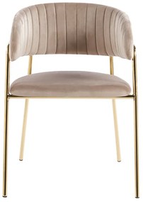 Cadeira Moniel Golden Veludo - Champanhe