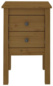 Mesa de cabeceira 40x35x61,5 cm pinho maciço castanho mel