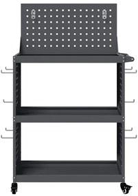 Carro de Ferramentas com prateleira com roda Antracite 65 x 35 x 111 c