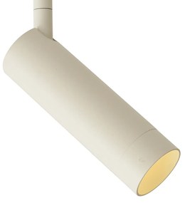 Foco moderno bege com branco para sistema de calhas monofásico GU10 35mm - Slimline Uzzy Moderno