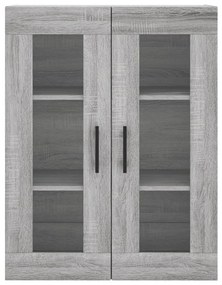 Armário alto 69,5x34x180 cm derivados de madeira sonoma cinza