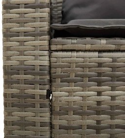 5 pcs conjunto sofás de jardim c/ almofadões empilhável vime PE