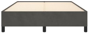 Estrutura de cama sem colchão 140x200 cm veludo cinzento-escuro