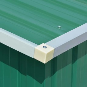 Abrigo de jardim 257x779x181 cm aço galvanizado verde