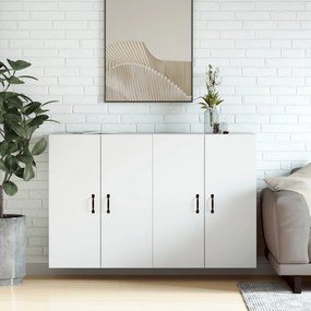 vidaXL Móveis de parede 2 pcs derivados de madeira branco