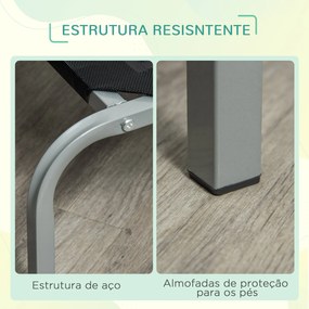 PawHut Cama Elevada para Cães e Gatos Cama Transpirável para Animais d