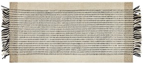 Tapete de lã creme e preta 80 x 150 cm DIVARLI Beliani