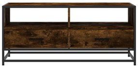 Mesa de centro 100x50x45cm deriv. madeira/metal carvalho fumado