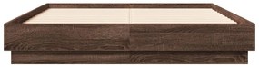 Estrutura de cama com cabeceira 120x190 cm carvalho castanho