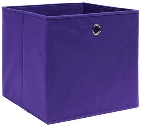 Caixas arrumação 4 pcs 28x28x28 cm tecido-não-tecido roxo