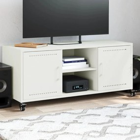 Móvel de TV 100,5x39x43,5 cm aço branco