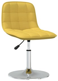 vidaXL Banco de bar tecido amarelo mostarda