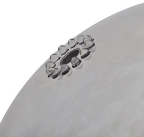 Fonte esfera com LEDs para jardim 30 cm aço inoxidável