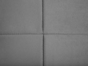 Cama de casal em veludo cinzento 180 x 200 cm VICHY Beliani