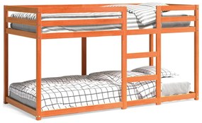 vidaXL Beliche 90x200 cm madeira de pinho maciça castanho cera