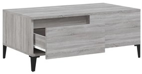 Mesa de centro 90x50x36,5 cm derivados madeira cinzento sonoma