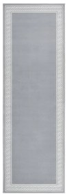 vidaXL Passadeira 80x250 cm polipropileno cinzento com padrão