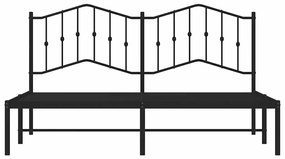Estrutura de cama com cabeceira 183x213 cm metal preto