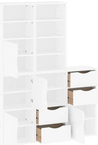 Móveis de apoio 5 pcs ODDA pinho de madeira maciça branco