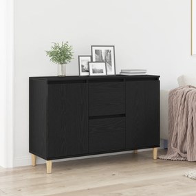 Sideboard vidaXL Carvalho Preto 101x35x60 cm em Madeira de Engenharia