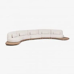 Sofá Modular De Jardim De 5 Peças Em Madeira De Acácia Gerard Marrom Acácia Claro - Sklum