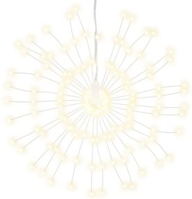 Iluminações estrelares Natal 140 LEDs 8 pcs 17 cm branco quente