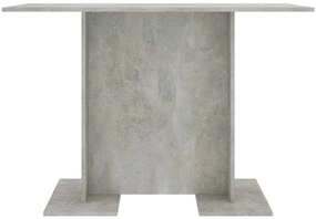 Mesa de jantar 110x60x75 cm derivados madeira cinzento cimento