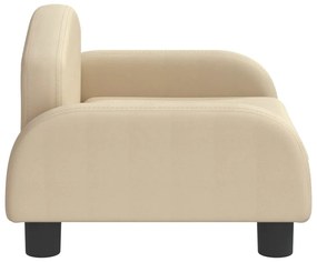 Sofá infantil 50x40x30 cm tecido cor creme