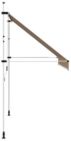 Toldo retrátil manual 300 cm riscas amarelas e azuis