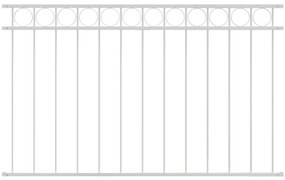 Painel de Cerca Branco 1,7x0,8 m em Aço