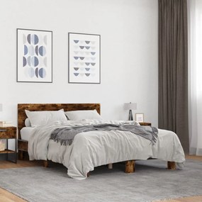 vidaXL Estrutura cama 120x190 cm derivados de madeira/metal