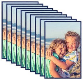 vidaXL Molduras para mesa 10 pcs 20x25 cm MDF azul