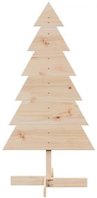 Árvore de Natal decorativa 120 cm madeira de pinho maciça
