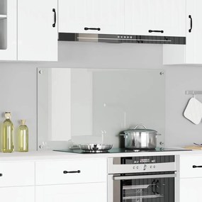 vidaXL Splash de Cozinha em Vidro Temperado Transparente 110x60x0,6 cm