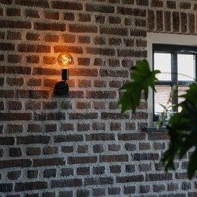 Candeeiro de parede moderno preto 15,5 cm - Facile