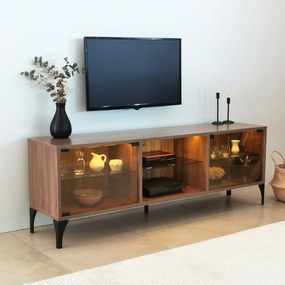 Móvel TV Olympos – Nogueira – 160x55x35 cm